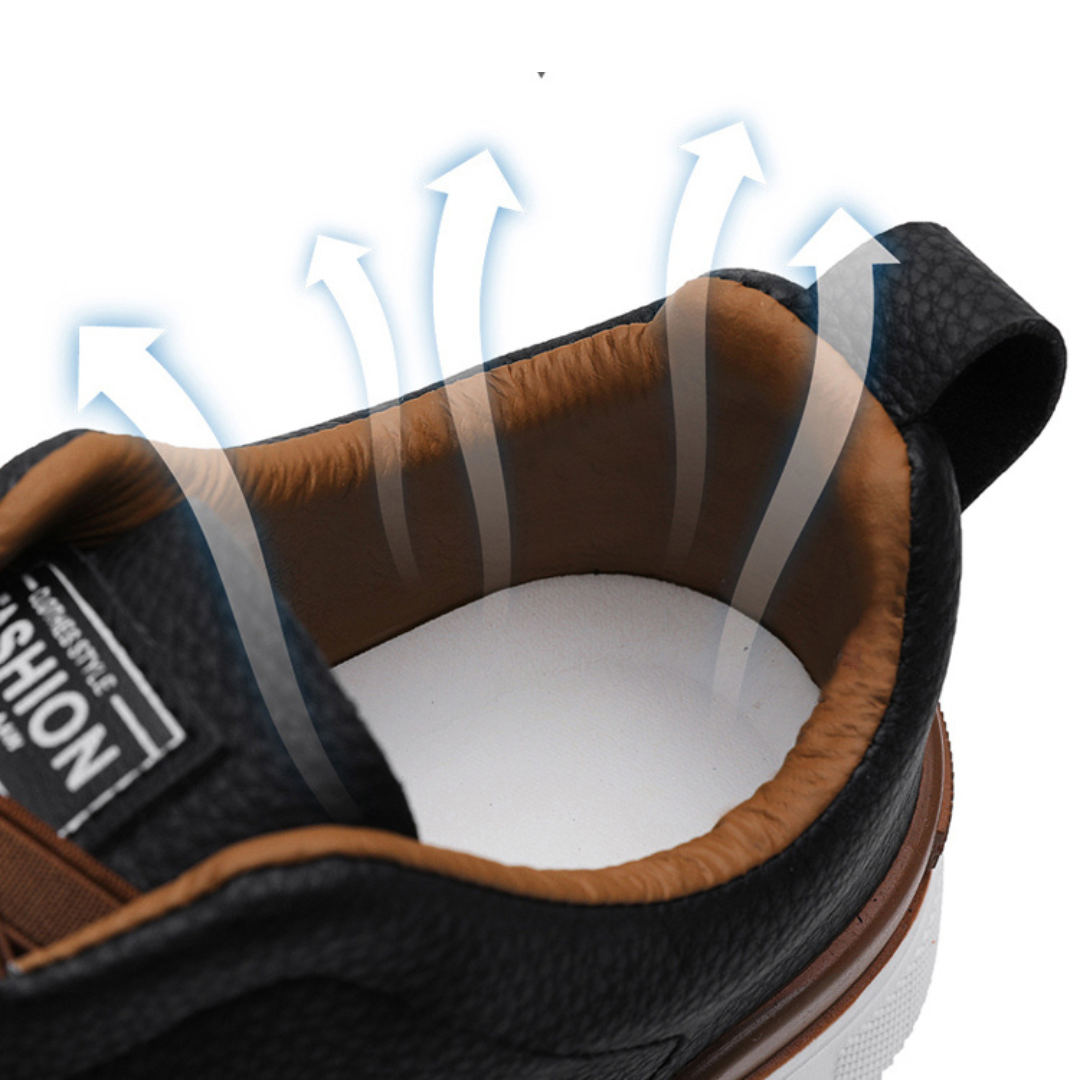 Lusitannas Casual - Sapatilha Masculina Casual em Couro