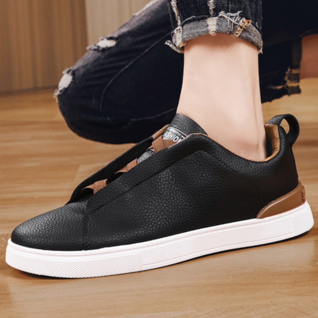 Lusitannas Casual - Sapatilha Masculina Casual em Couro