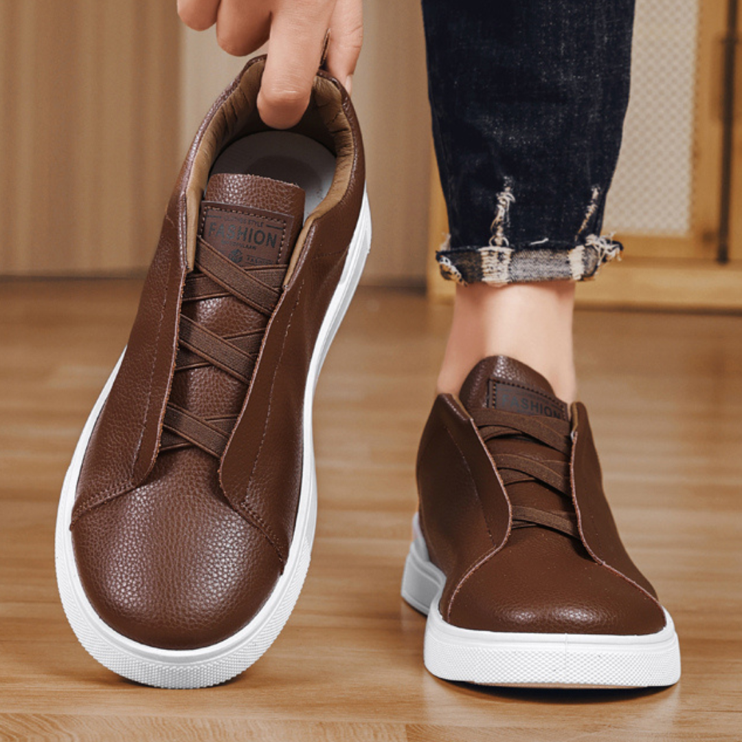 Lusitannas Casual - Sapatilha Masculina Casual em Couro