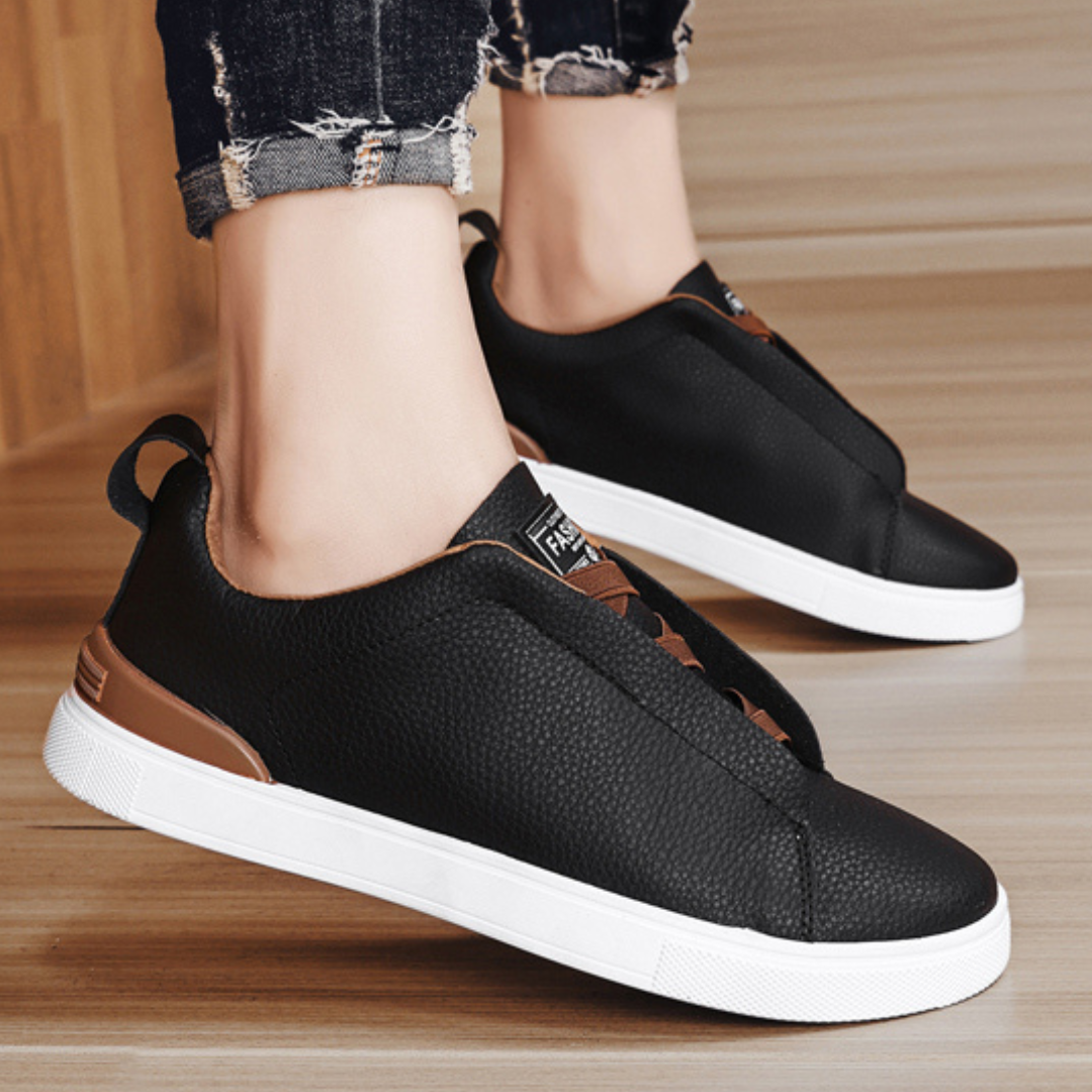 Lusitannas Casual - Sapatilha Masculina Casual em Couro