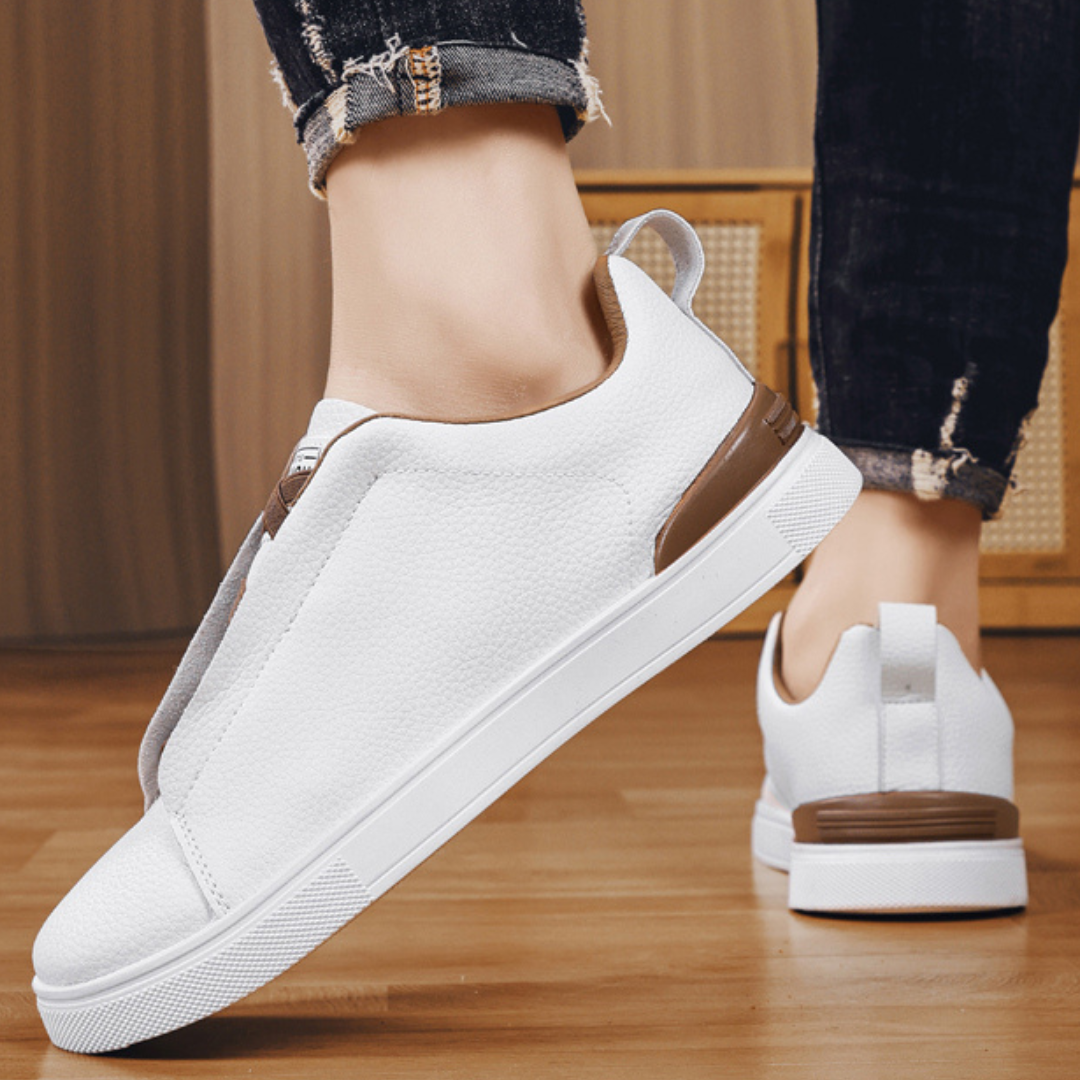 Lusitannas Casual - Sapatilha Masculina Casual em Couro