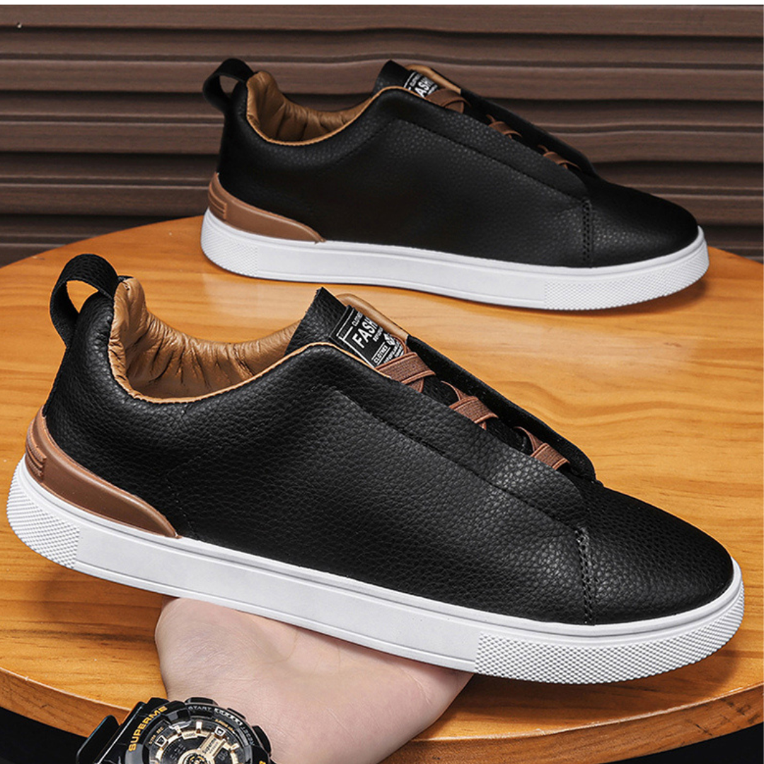 Lusitannas Casual - Sapatilha Masculina Casual em Couro