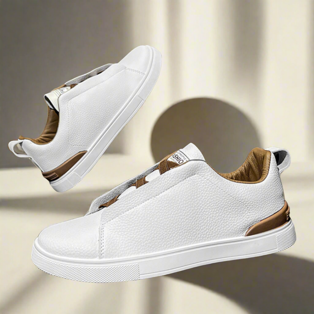 Lusitannas Casual - Sapatilha Masculina Casual em Couro