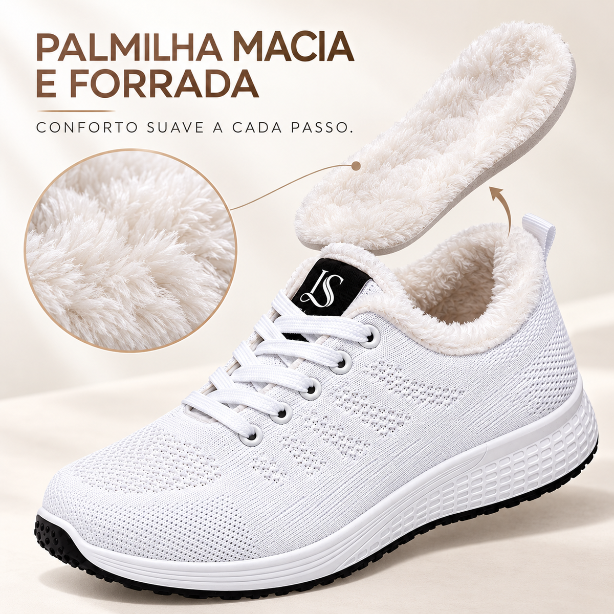 Aveline Lusitanna - Casual Sneakers with Extra Warm Lining for Winter