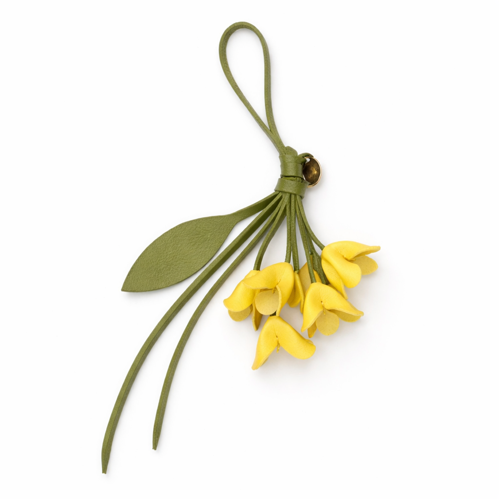 Fleur Élise – Porta-Chaves Floral em Pele para Carteiras ou Malas