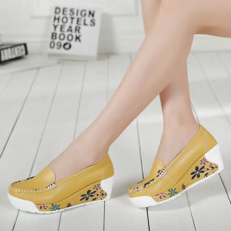 Agata Nuria - Mocassim Super Confortável Em Couro Genuíno
