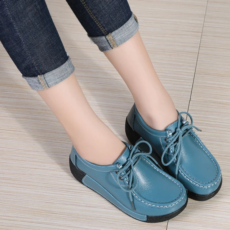Baiona - Sapato Mocassim plataforma Confortável e Elegante