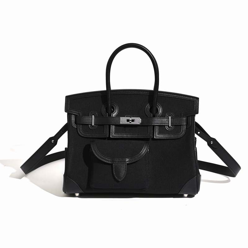 Jane Explorer 30 – Togo Leather and Premium Canvas Bag