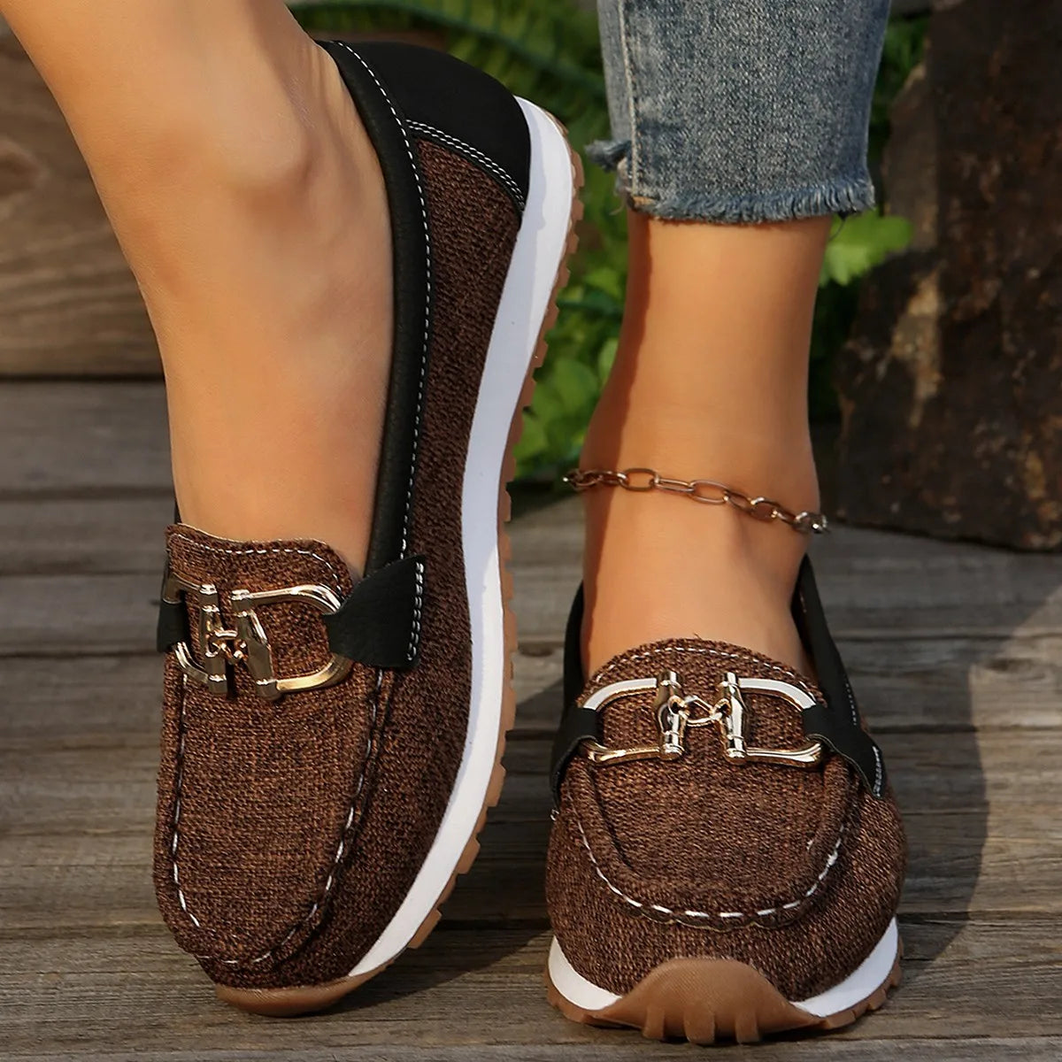 Cristina Marie Chloe - Mocassim casual feminino Super Confortável