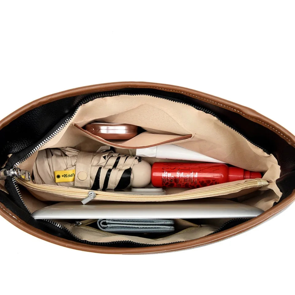 Bolsa Bucket Elegância Bicolor