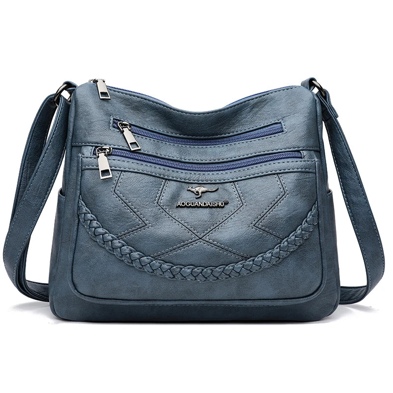 Bolsa “Vera Soft” – Mala Feminina com Multibolsos em Couro Vegano Luxuoso