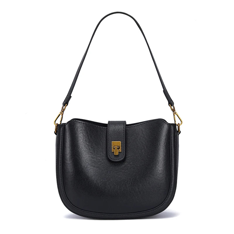 Bolsa Ombro Em Couro Genuíno Macio Luxo Premium