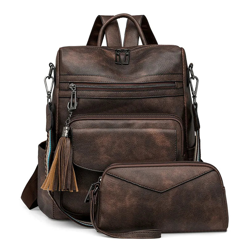 Mochila "Duo Fringe" – Estilo & Versatilidade para Viagem e Dia a Dia