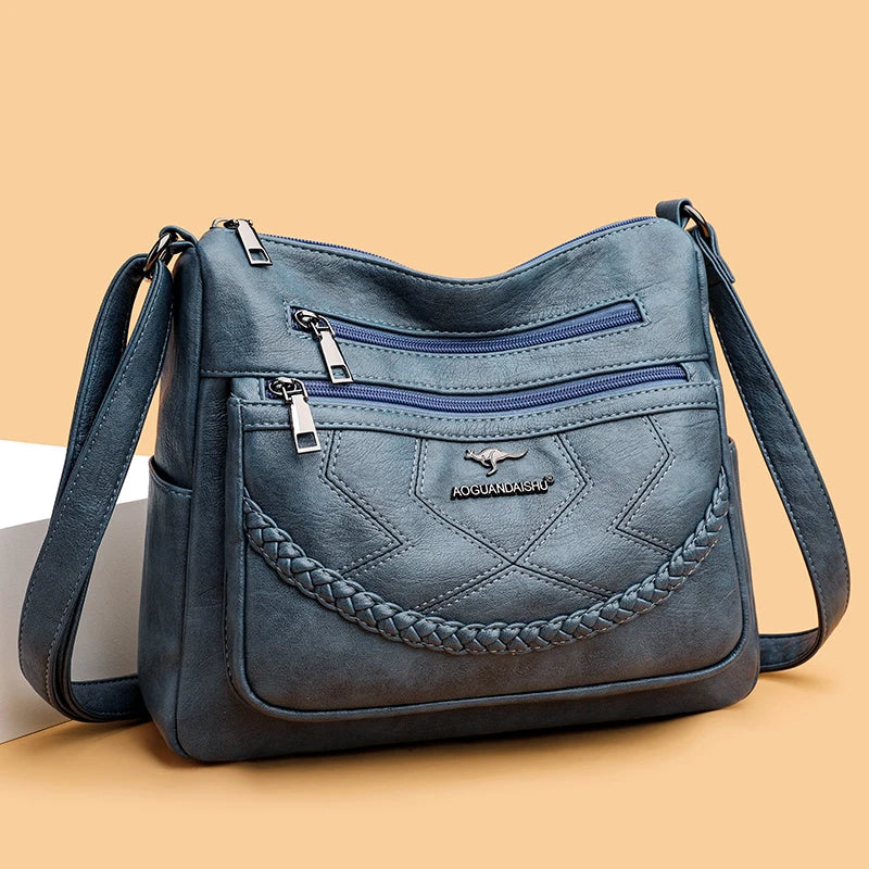 Bolsa “Vera Soft” – Mala Feminina com Multibolsos em Couro Vegano Luxuoso
