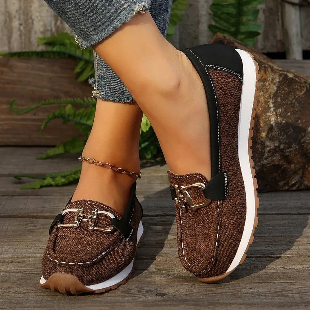 Cristina Marie Chloe - Mocassim casual feminino Super Confortável