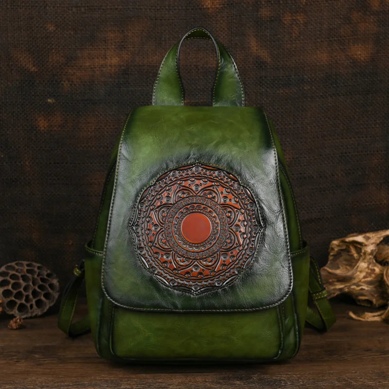 Mochila Geométrica Laura Vintage – Design Elegante de Alta Qualidade