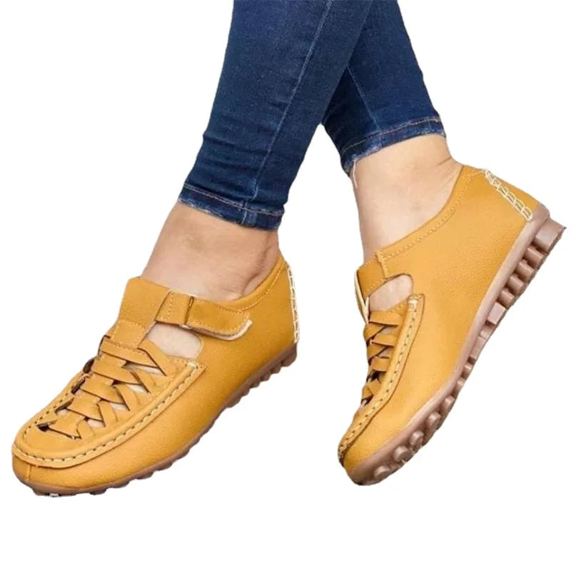 Aurora - Sandália tipo mocassin semi ortopédica confortável e muito elegante