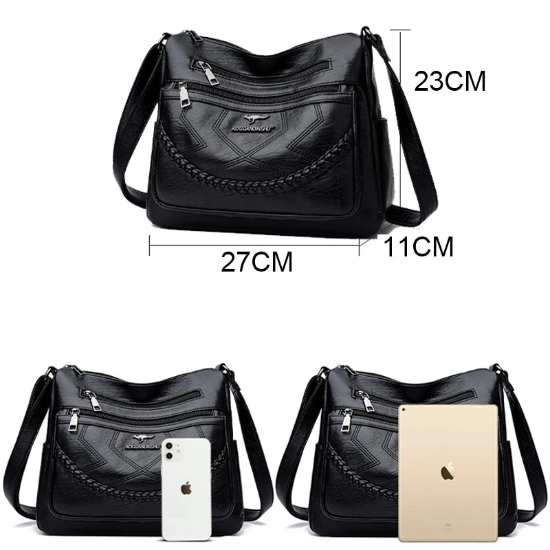 Bolsa “Vera Soft” – Mala Feminina com Multibolsos em Couro Vegano Luxuoso