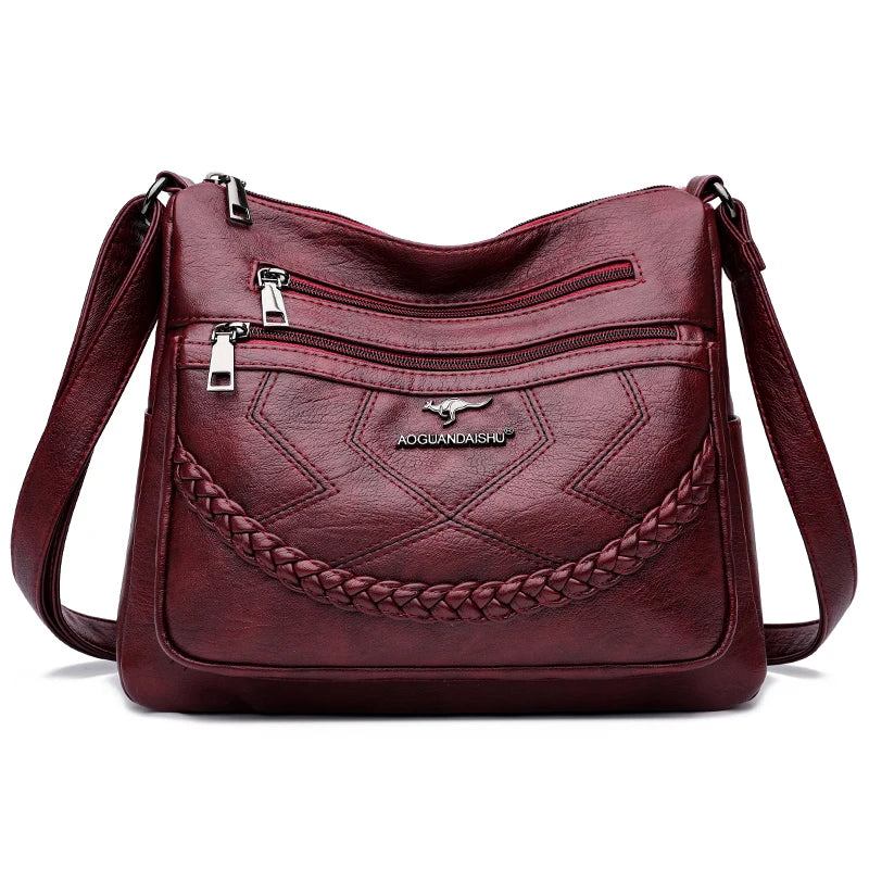 Bolsa “Vera Soft” – Mala Feminina com Multibolsos em Couro Vegano Luxuoso