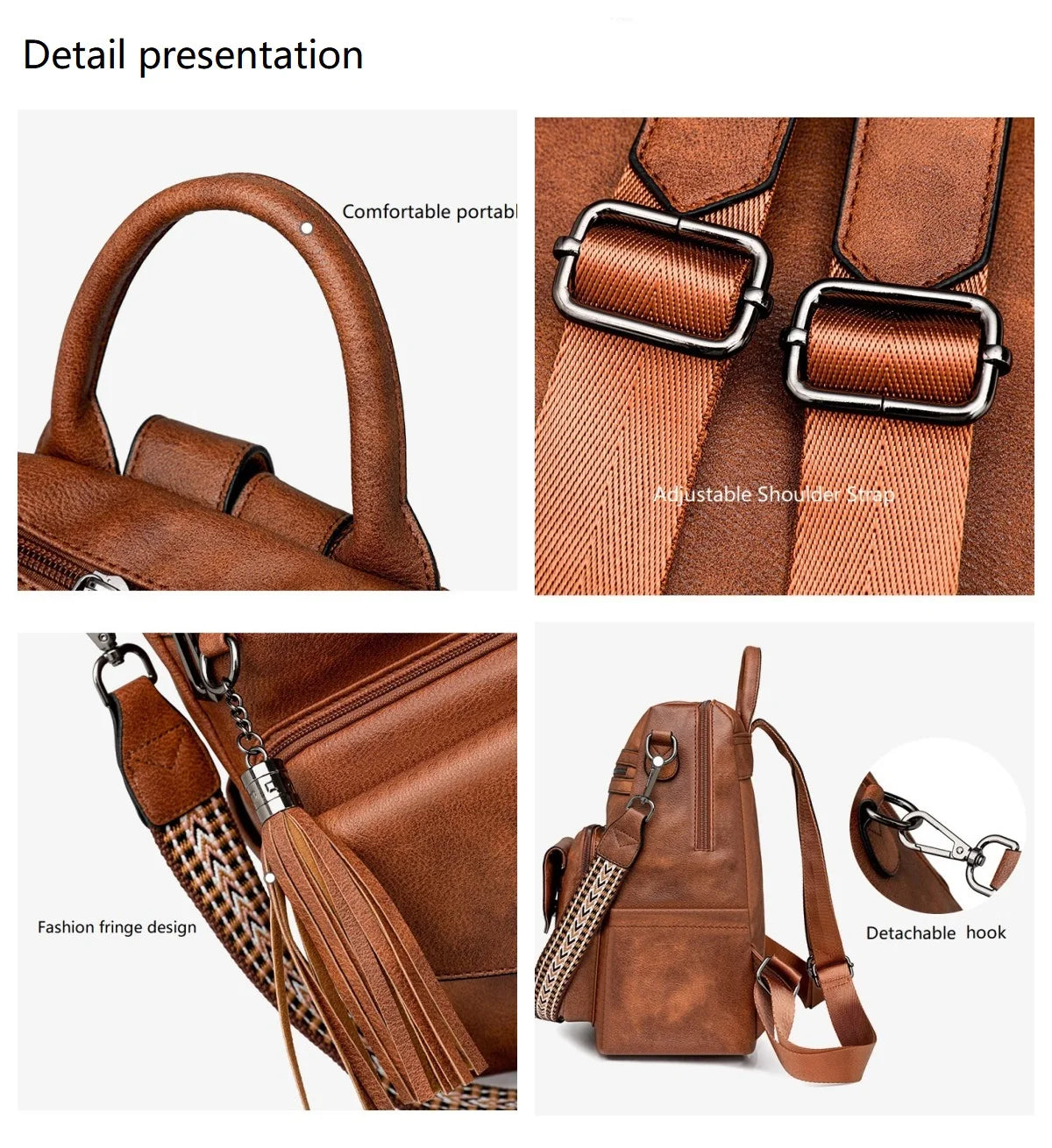 Mochila "Duo Fringe" – Estilo & Versatilidade para Viagem e Dia a Dia