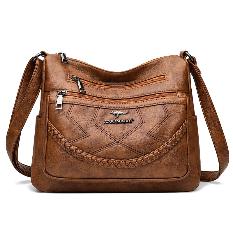 Bolsa “Vera Soft” – Mala Feminina com Multibolsos em Couro Vegano Luxuoso