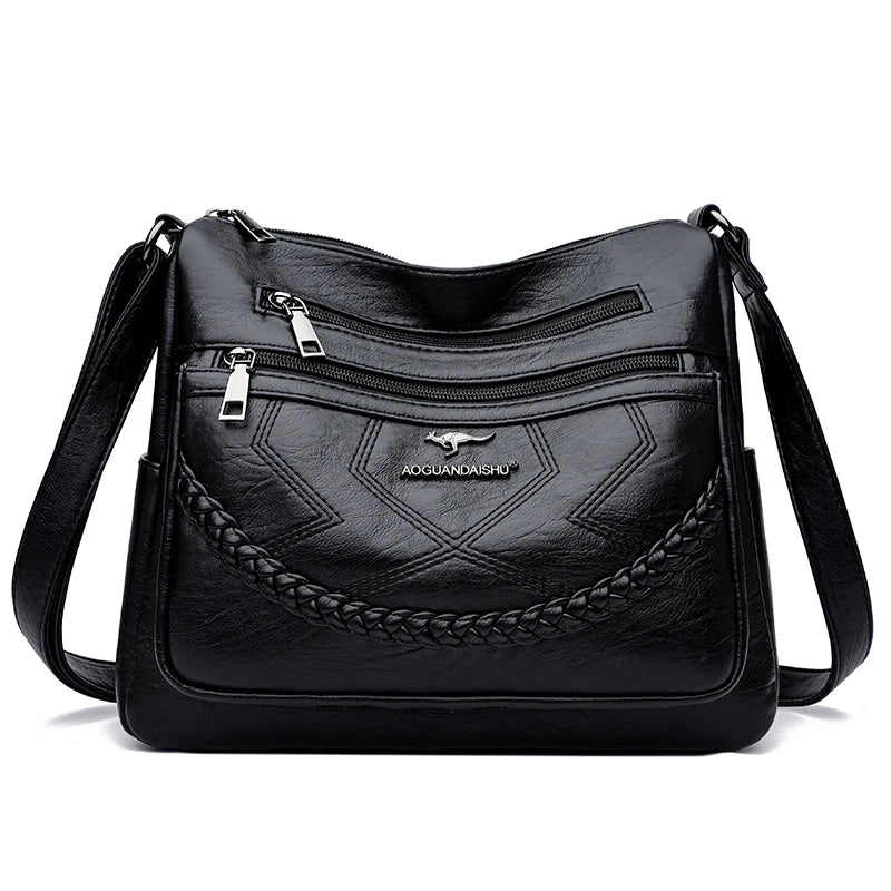 Bolsa “Vera Soft” – Mala Feminina com Multibolsos em Couro Vegano Luxuoso