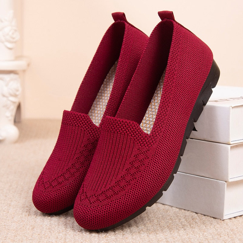 Liliana™ - Mocassim Semi Ortopédico de Malha Respirável Ultra-leve