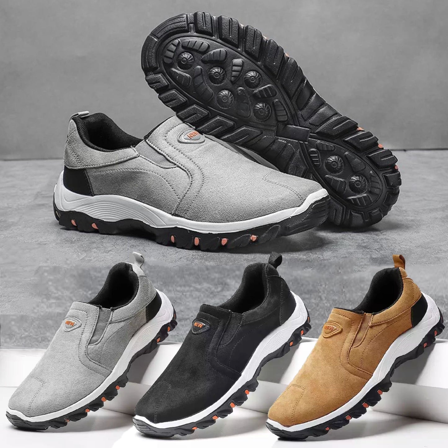 Sapatos Adaptáveis Todo-o-Terreno - Ultra Confy ( Couro Acamurçado Vegan )