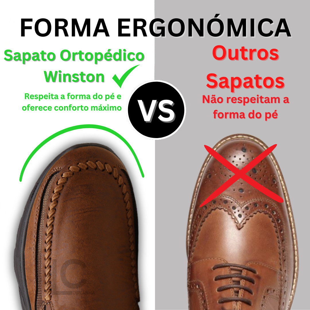 Sapato Ortopédico Masculino Confortável - Winston