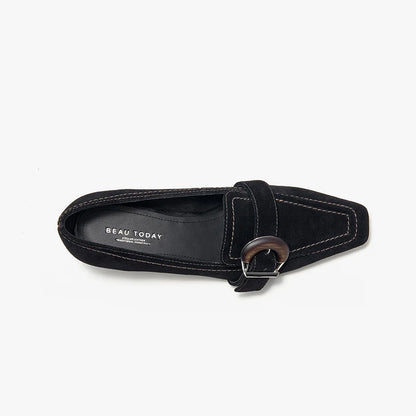 Aliene Daux - Chaussure en daim souple véritable