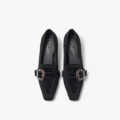 Aliene Daux - Chaussure en daim souple véritable