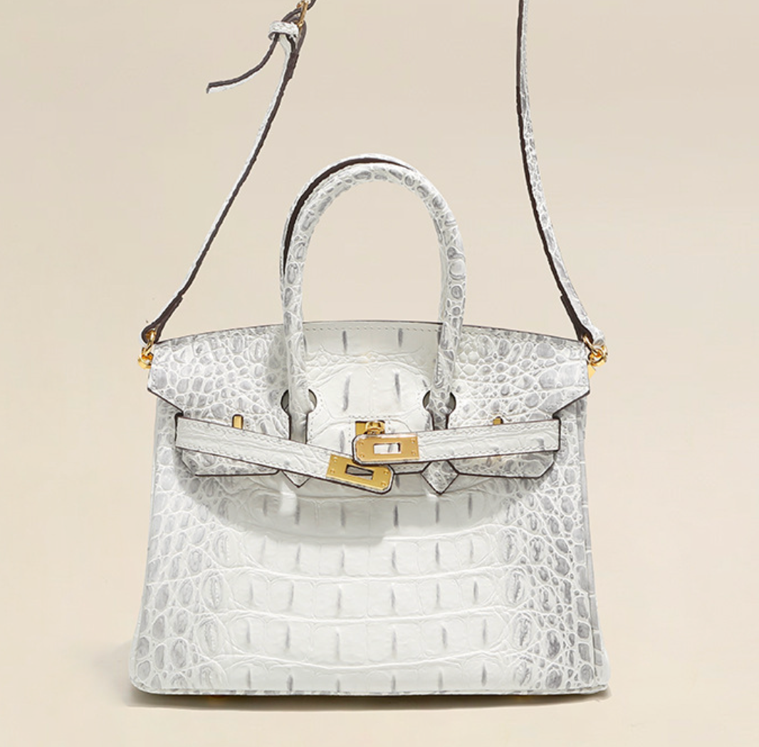 Jane Croco Himalaya – Bolsa 30 cm em Couro Genuíno