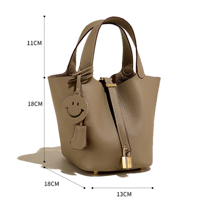 Camille Bucket – Bolsa Bucket em Couro Bovino Full-Grain