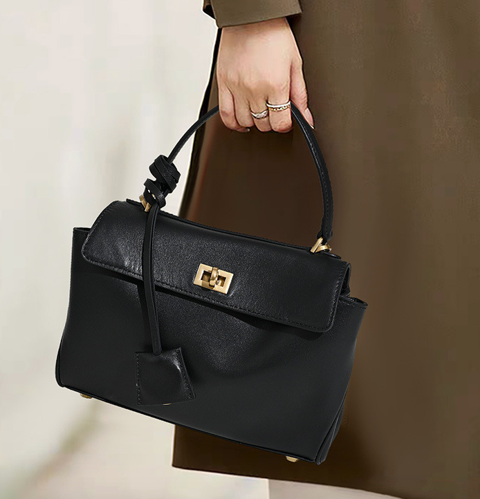 Sofia – Bolsa Estruturada em Couro Bovino Full-Grain