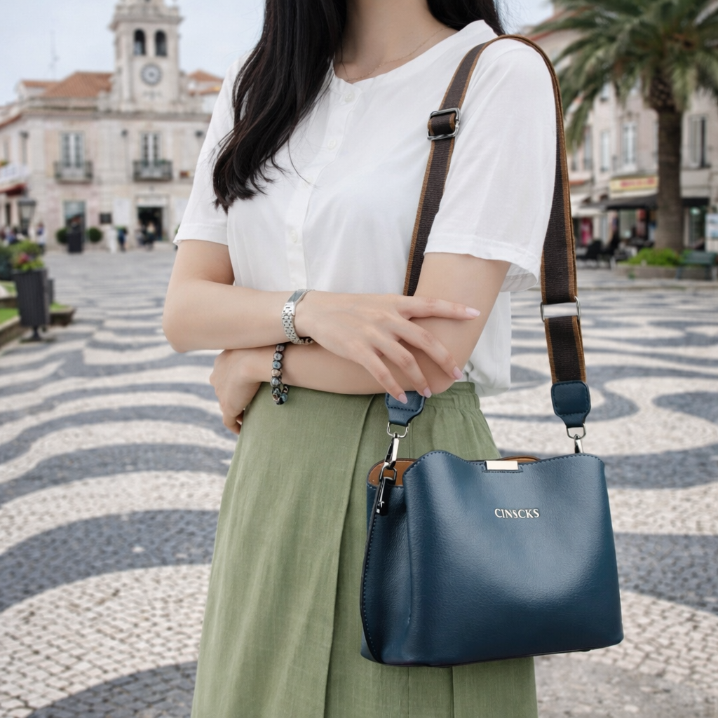 Bolsa Feminina Elegância Três Camadas