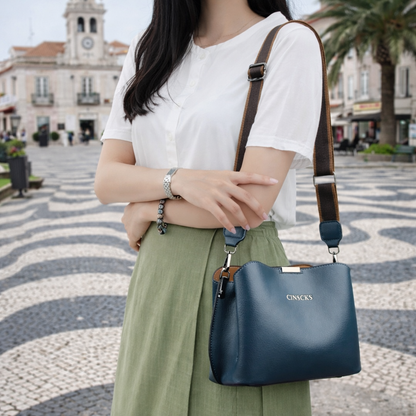 Bolsa Feminina Elegância Três Camadas
