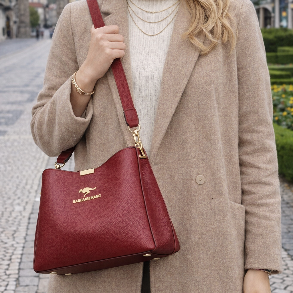 Bolsa Feminina Elegância Três Camadas