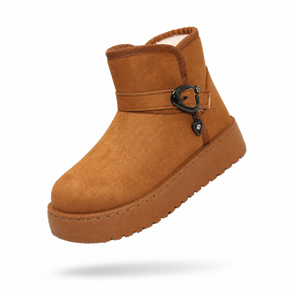 Bottes de neige pour femmes 2026, nouveau modèle, imperméables, courtes, toutes saisons, à porter en extérieur, doublées polaire, chaudes et faciles à enfiler.