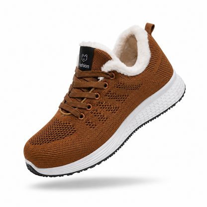 Women's Cotton Shoes 2026 Winter Cross-border New Fleece-lined Thickened Casual Shoes Lace-up Walking Mother Shoes Non-slip Cotton Boots