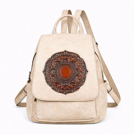 Sac à dos géométrique vintage Laura – Design élégant et de haute qualité