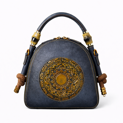 Mei Vintage Oriental Shell Bag - In Premium Genuine Leather