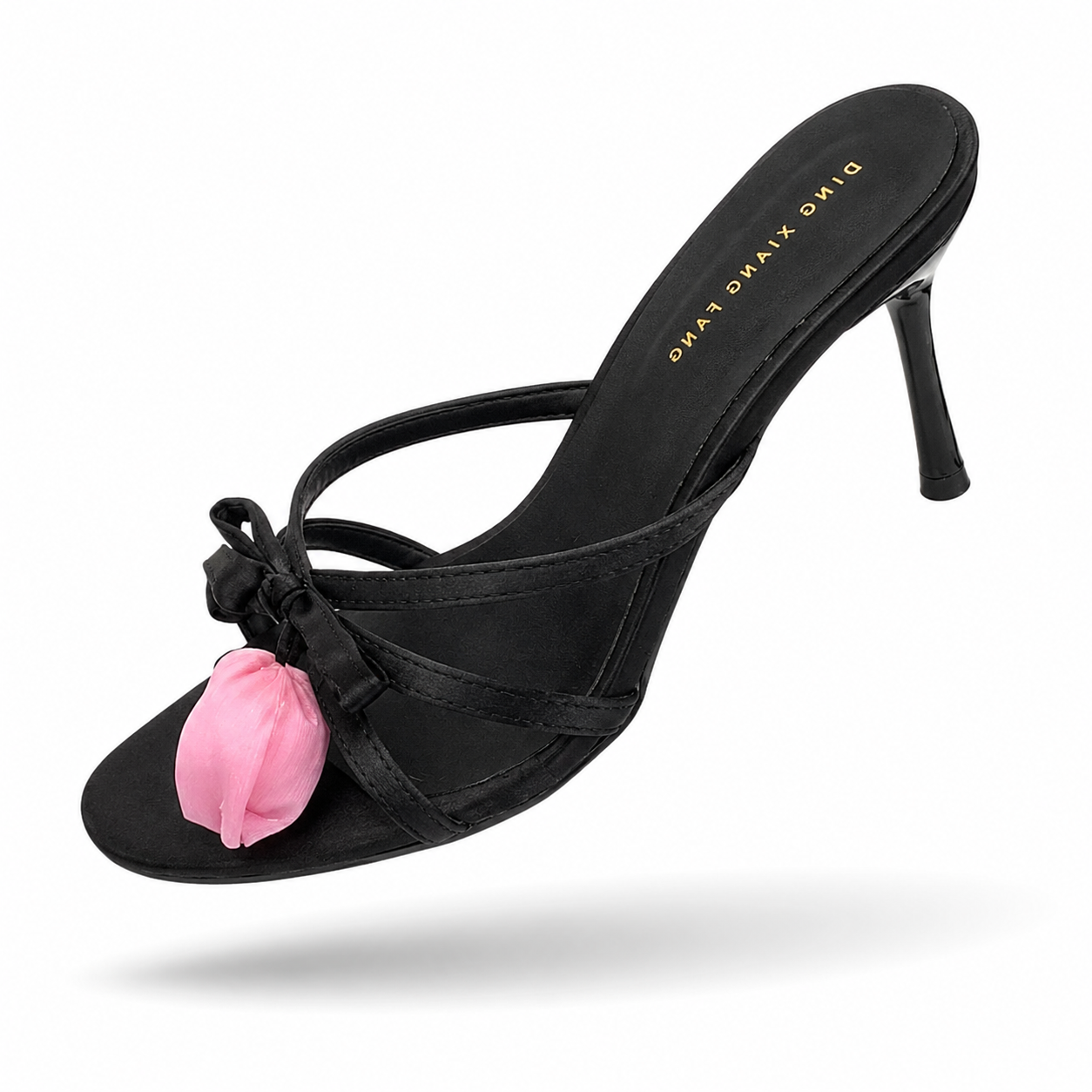 Valentina Satin - Mules Elegantes de Salto Femininas