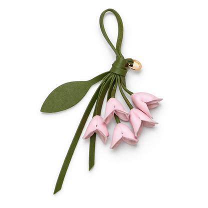 Fleur Élise – Porta-Chaves Floral em Pele para Carteiras ou Malas