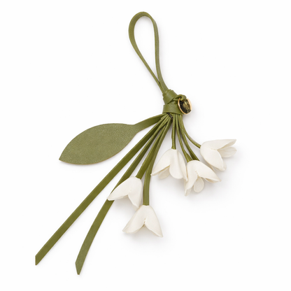 Fleur Élise – Porta-Chaves Floral em Pele para Carteiras ou Malas