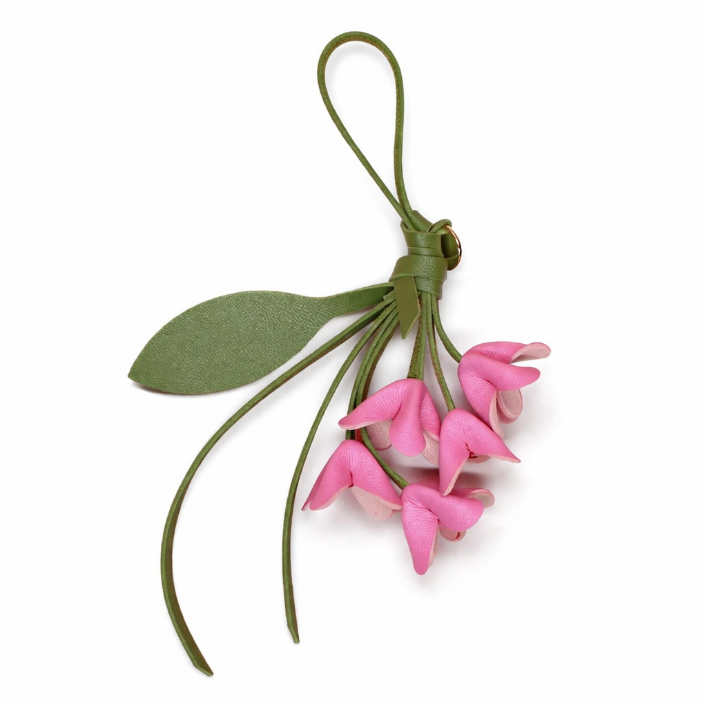 Fleur Élise – Porta-Chaves Floral em Pele para Carteiras ou Malas