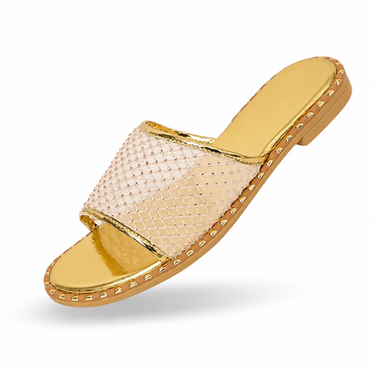 Sandálias Riviera Crystal – Elegância Minimalista para os Dias de Verão