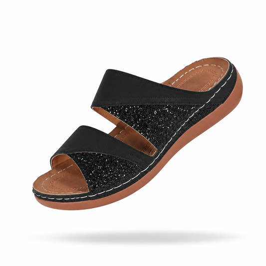 Victoria Rivet - Sandálias de Cunha Premium