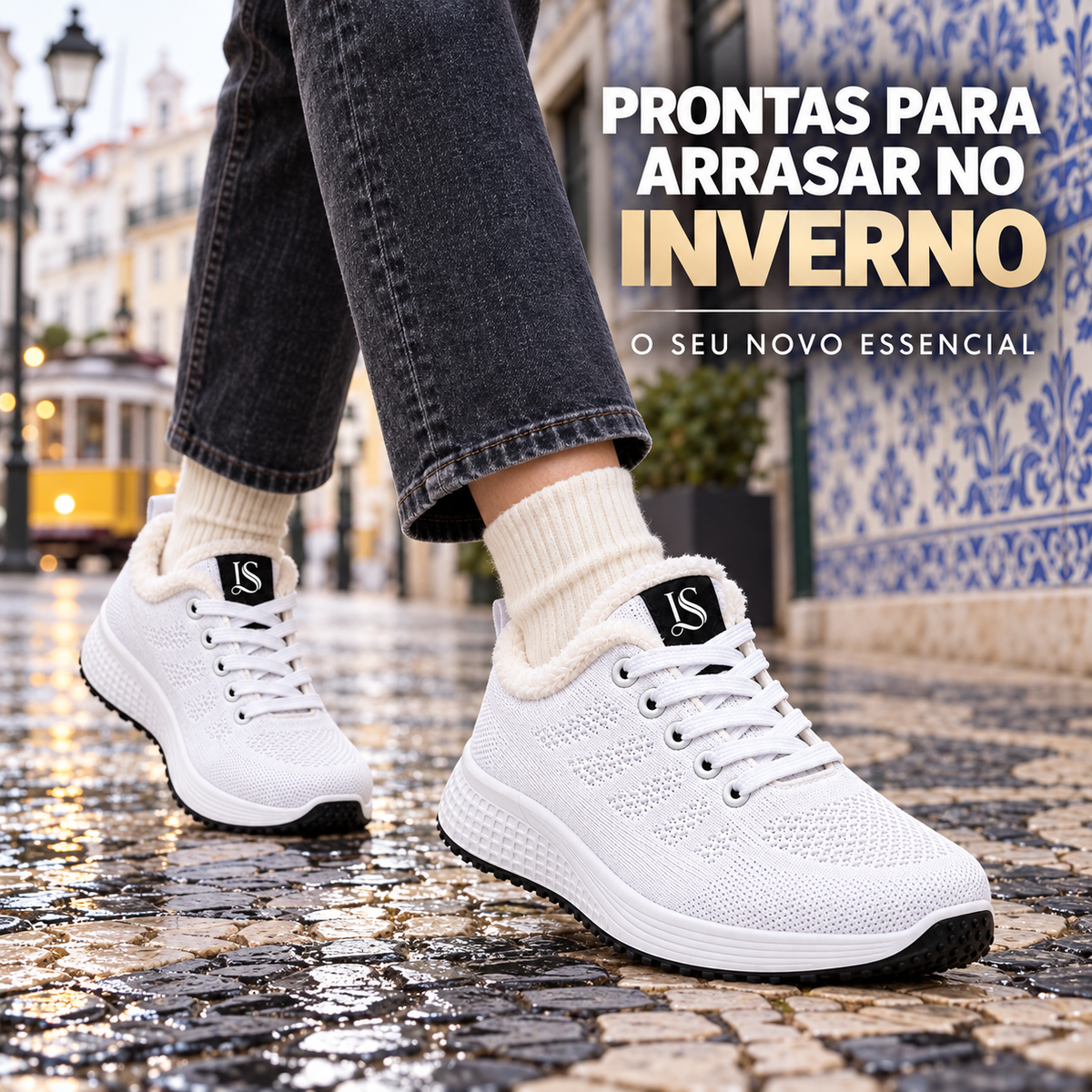 Aveline Lusitanna - Casual Sneakers with Extra Warm Lining for Winter