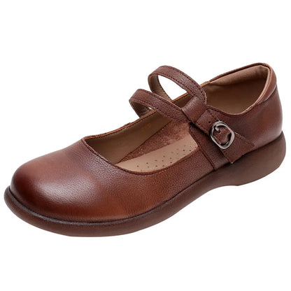 Delfita - Chaussure en cuir véritable ultra confortable