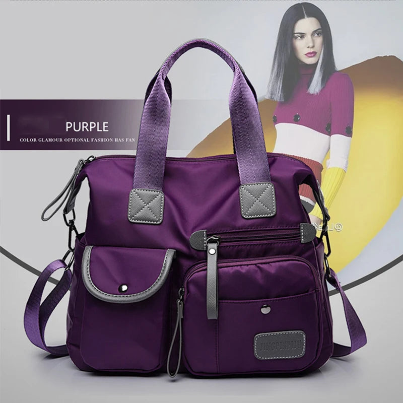 Sac en nylon urbain – Élégance rétro 